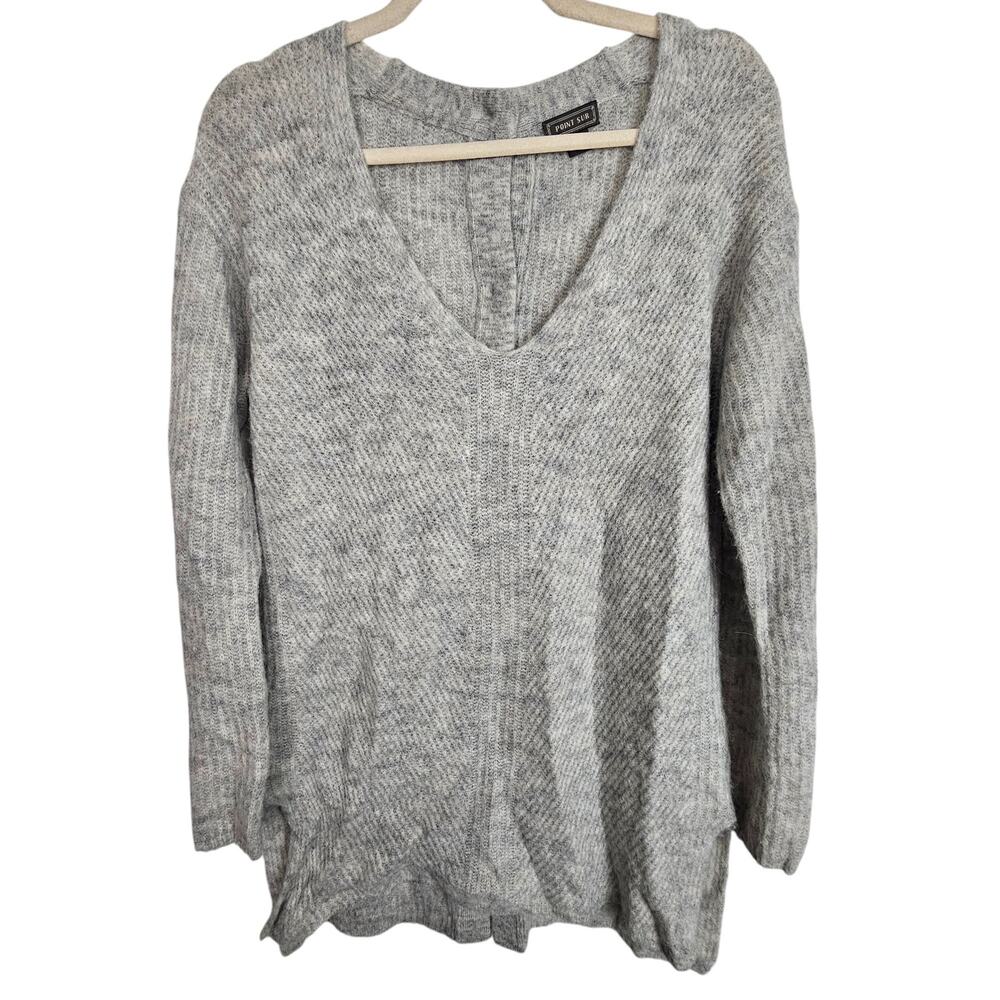 Anthropologie Point Sur Wool Alpaca Sweater Size XS Minimalist Comfy Cozy Boho